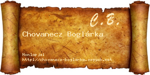 Chovanecz Boglárka névjegykártya
