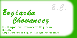 boglarka chovanecz business card